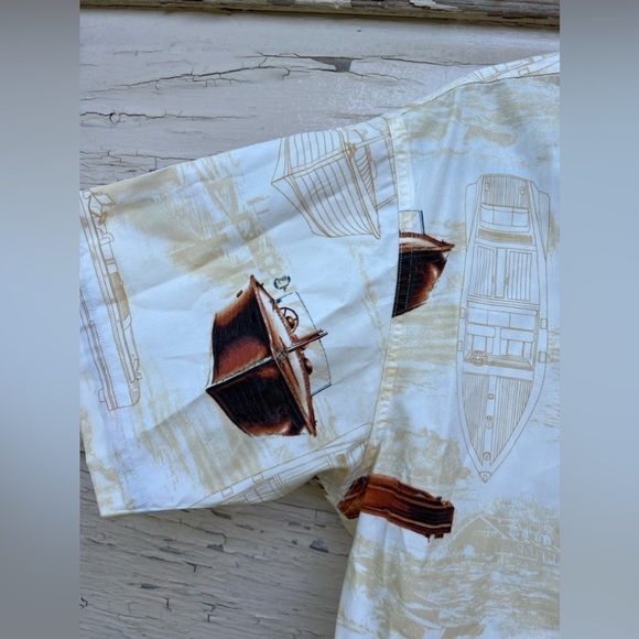 North River Classic American 100% Cotton Button-Down Boating Vacation Shirt M - Picture 5 of 9